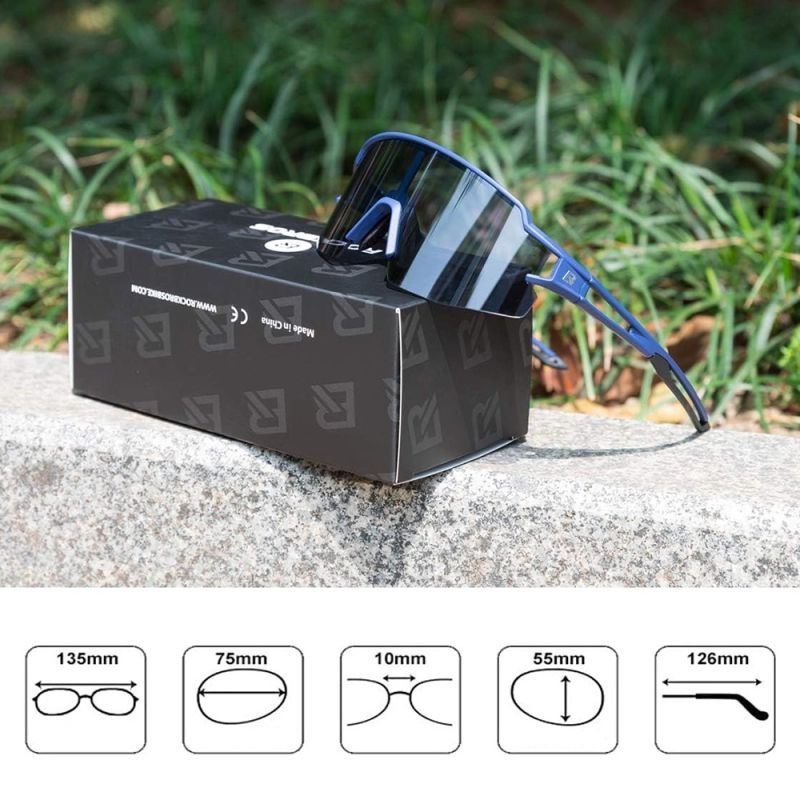 Rockbros 10174 UV400 Cycling Glasses - Blue niebieski glasses, training equipment