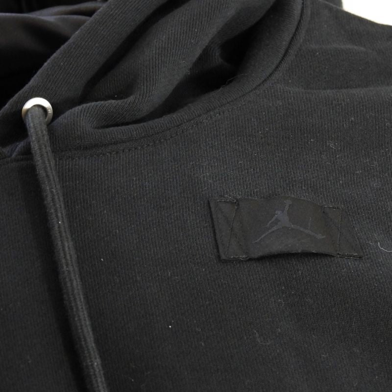 AIR Jordan Women's Flight Fleece Satin-Lined Pullover Hoodie Black - fekete pulóver