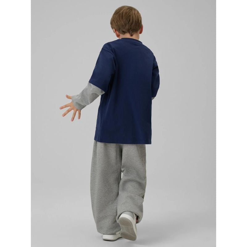 Loose longsleeve with print for boys 4F
