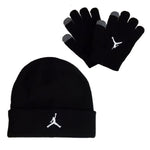 AIR Jordan Essential Beanie Set Black - uniwersalny hats, gloves