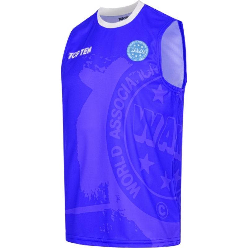 TOP TEN Kick light sleeveless top (WAKO APPROVED) czerwony+m póló