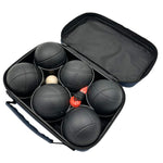 Enero 6-Piece Petanque Balls - Black Boule, Pro Cover fekete covers