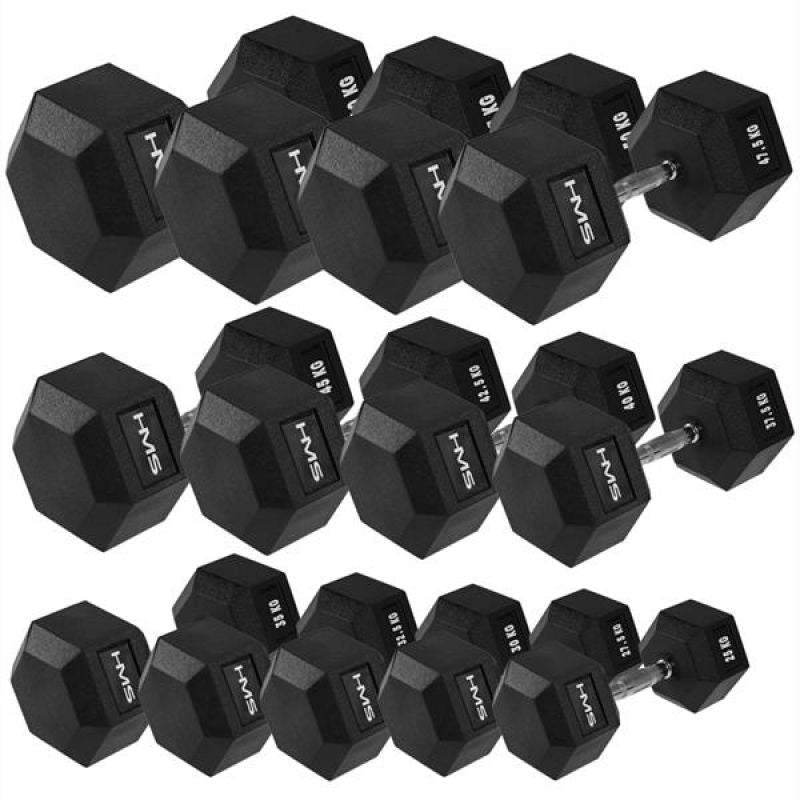HMS HEX PRO dumbbell 25 kg szürke póló 17-66-121