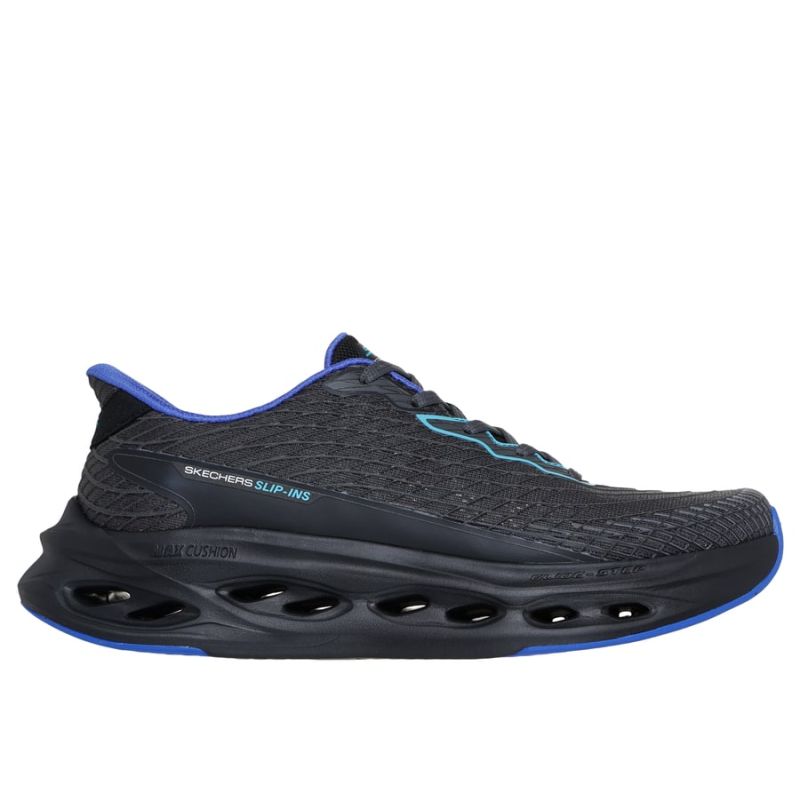 Skechers Men's Max Cushioning Glide-Step SAPPHIRE 220425 BKBL Athletic utcai cipő 220425BKBL