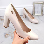 Inny Sergio Leone W beige pearl heel pumps bézs utcai cipő SK193B