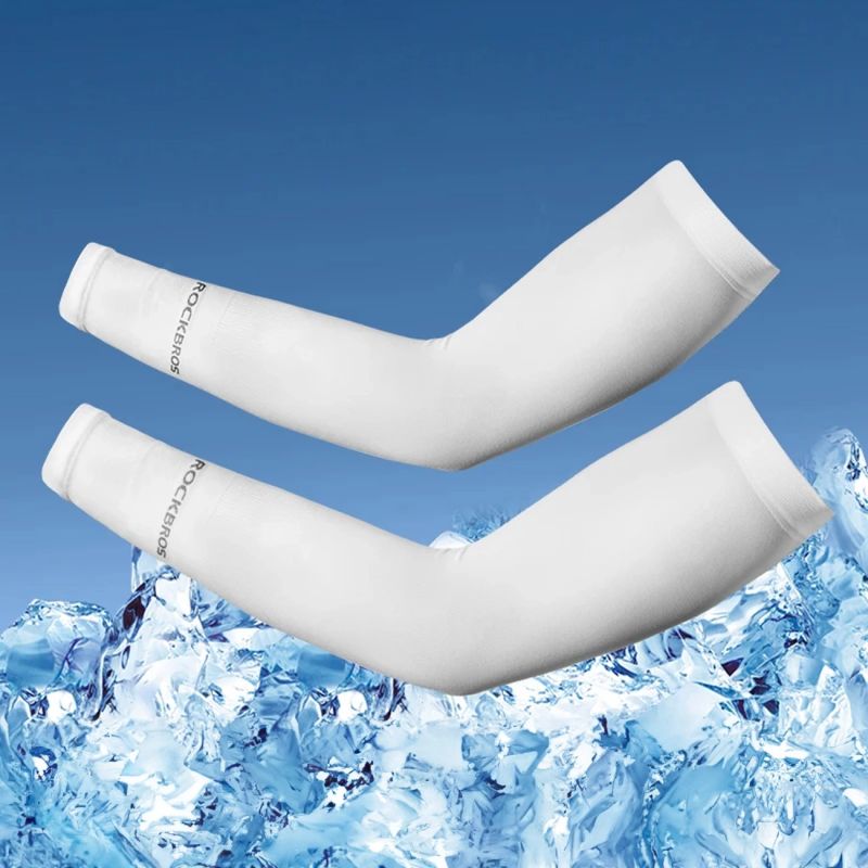 Rockbros cycling sleeves - white (2 pcs.)