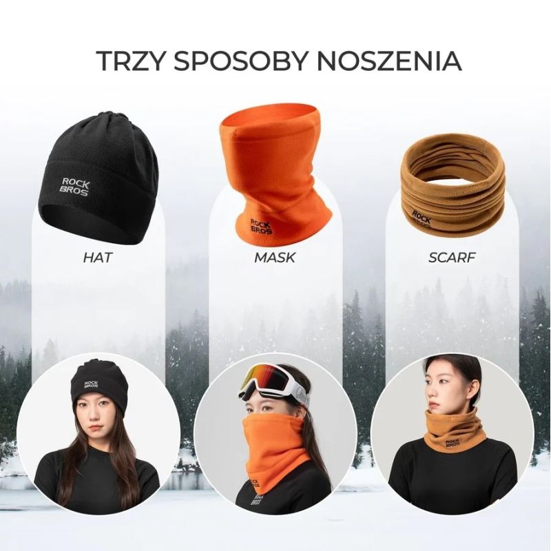 Rockbros 3-in-1 Face Mask M012, fekete arcmaszk SI11240020004