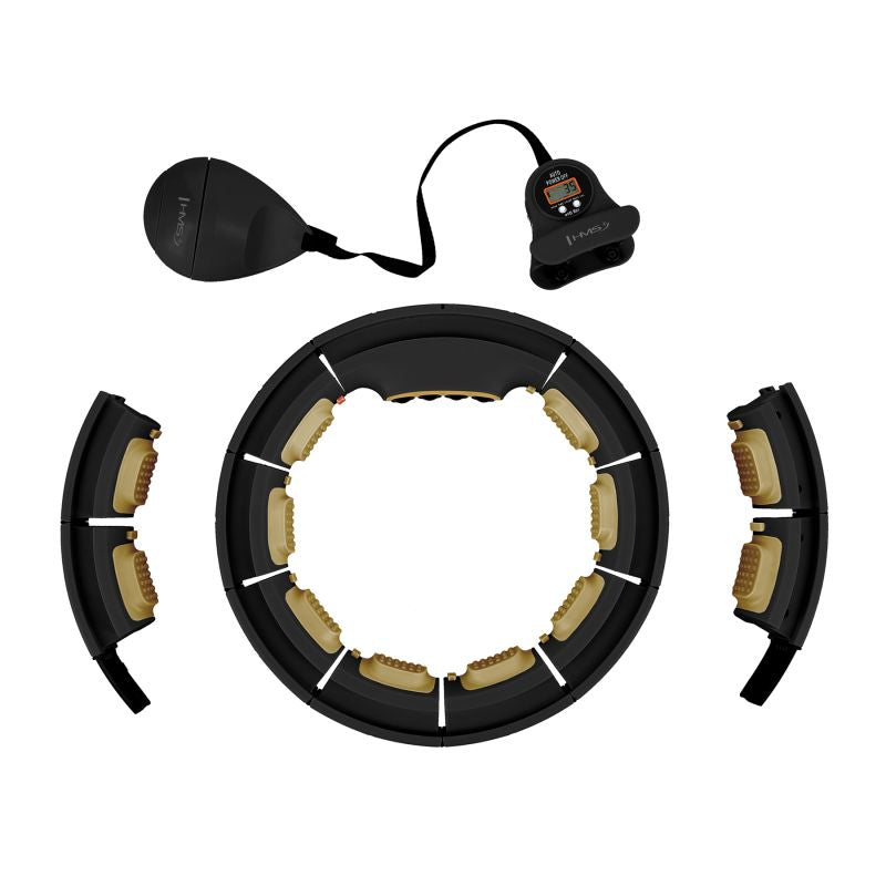 HMS Hhm13 New Hula Hop Black/Gold With Magnets And Weight + Counter arany jibbitz 17-44-574