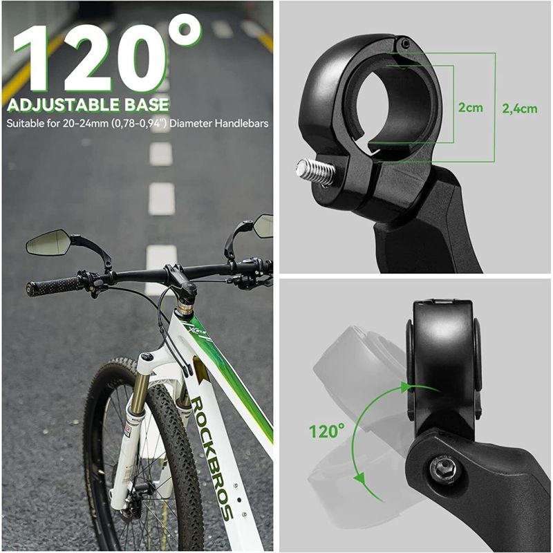 Rockbros right bicycle mirror 26210001002 black