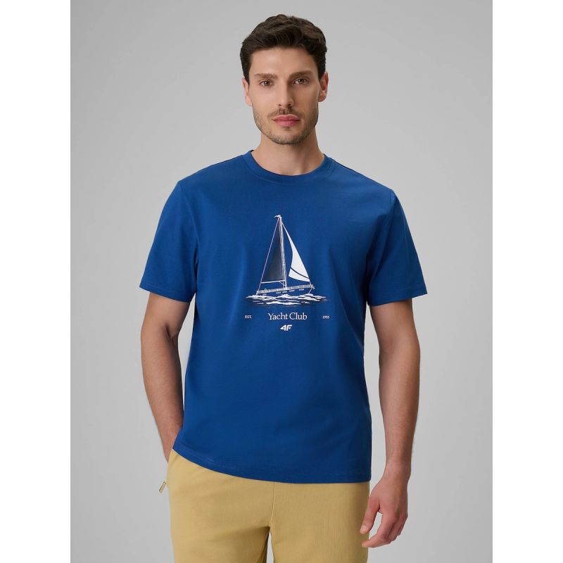 4F Men's relaxed T-shirt with print póló