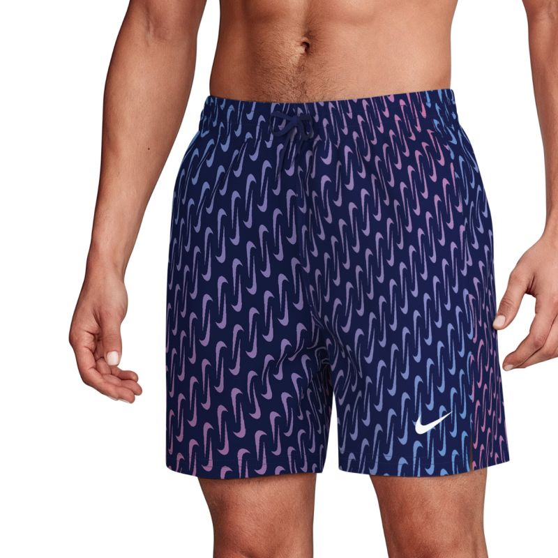 Nike Breaker Swoosh Link Midnig Navy-Pink-Purple Swim lila rövidnadrág NESSG577440