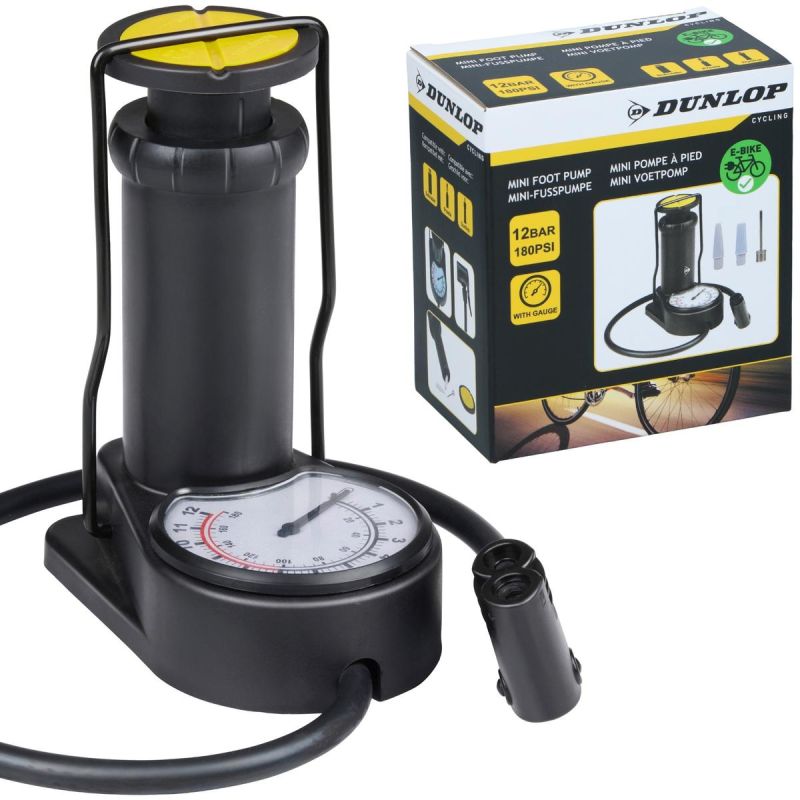 Dunlop Foot Bicycle Pump With Pressure Gauge pumpa GSP-480862