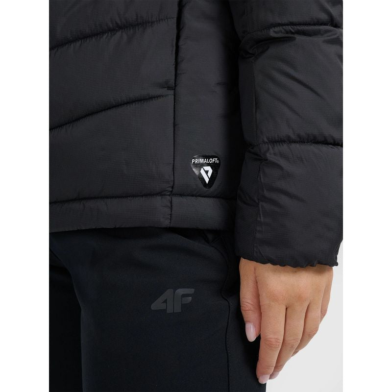 Women's down trekking with Primaloft Silver filling 4FRAW25TDJAF0792-20S szürke kabát