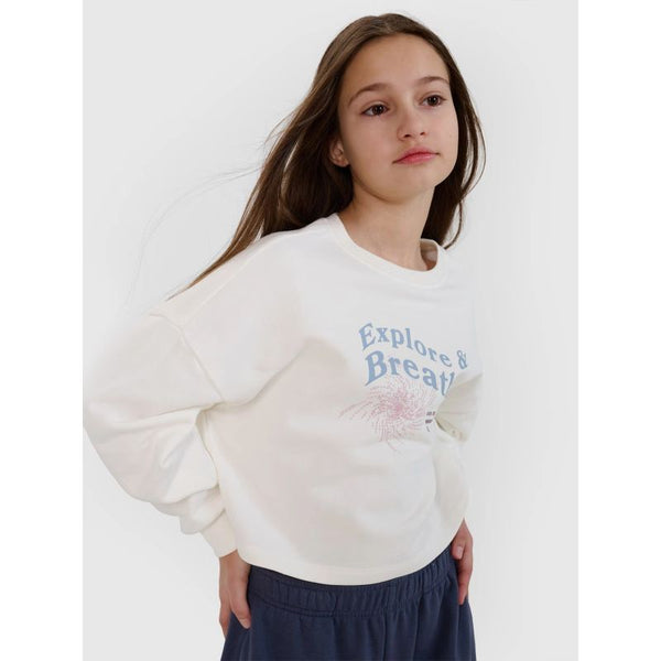 4f Girls' sweatshirt without a hood, 4FJWSS25TSWSF1483-11S General