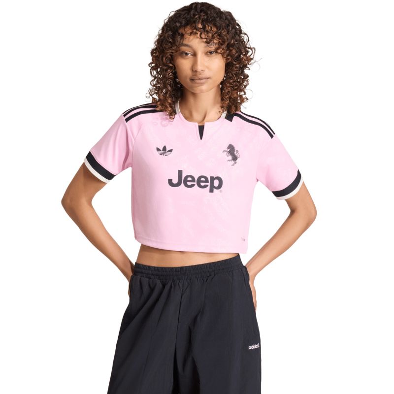 Adidas Juventus 26/27 Away Cropped Jersey Women's Pink/Black 2xs kiegészítő KB8842