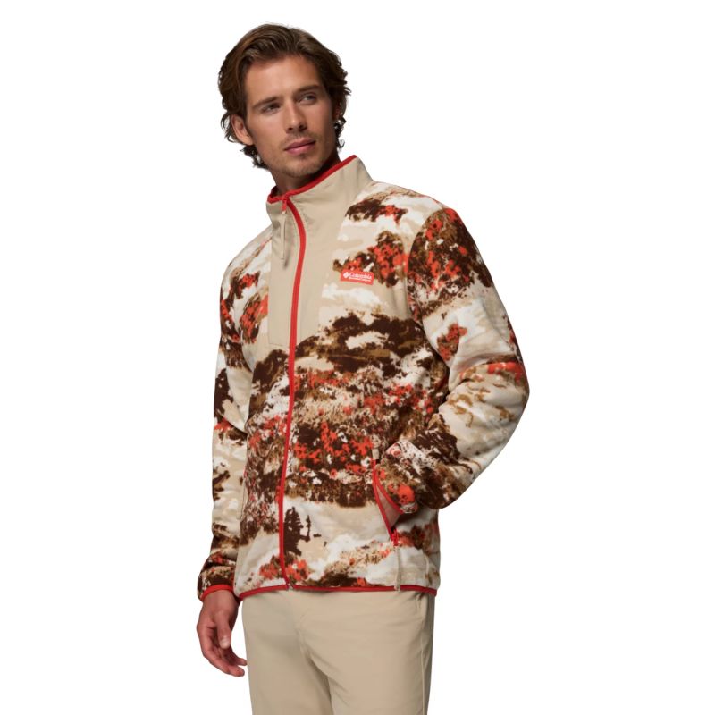 Columbia Sequoia Grove Printed Full Zip Fleece Brown barna polár pulóver 2135511625