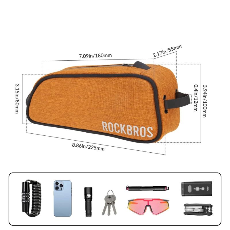 Rockbros TL004 ROAD TO SKY 0.7 l waterproof frame - orange pomarańczowy táska