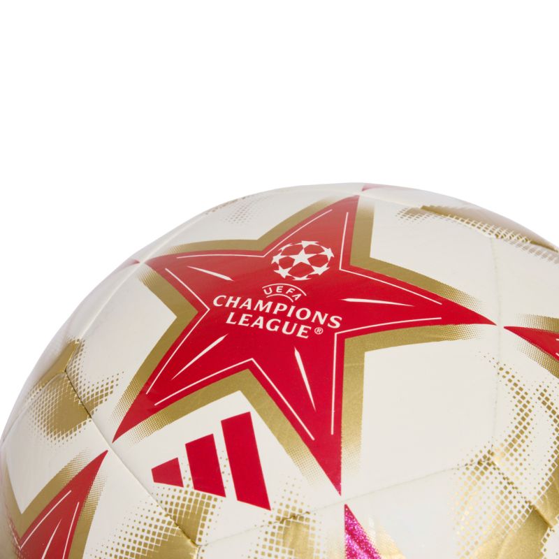 Adidas UCL Club 26/27 League Stage White, Red, and Gold arany labda KE9764