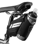 Rockbros C32BK saddle bag 1.5 l with water bottle pocket - black fekete water bottles, training equipment, bags