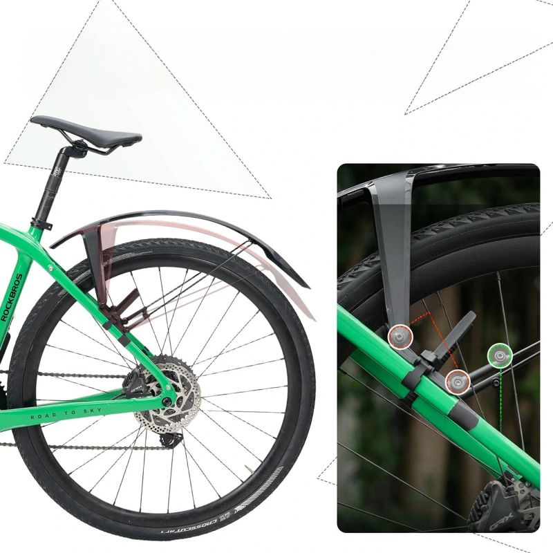 Rockbros FK-892 Off-Road Adjustable Bicycle Fenders - Black