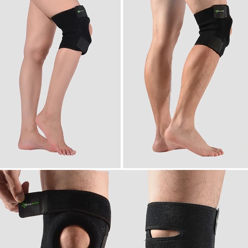 Rockbros sports protector for patella and knee joint, size - black fekete protectors and knee pads