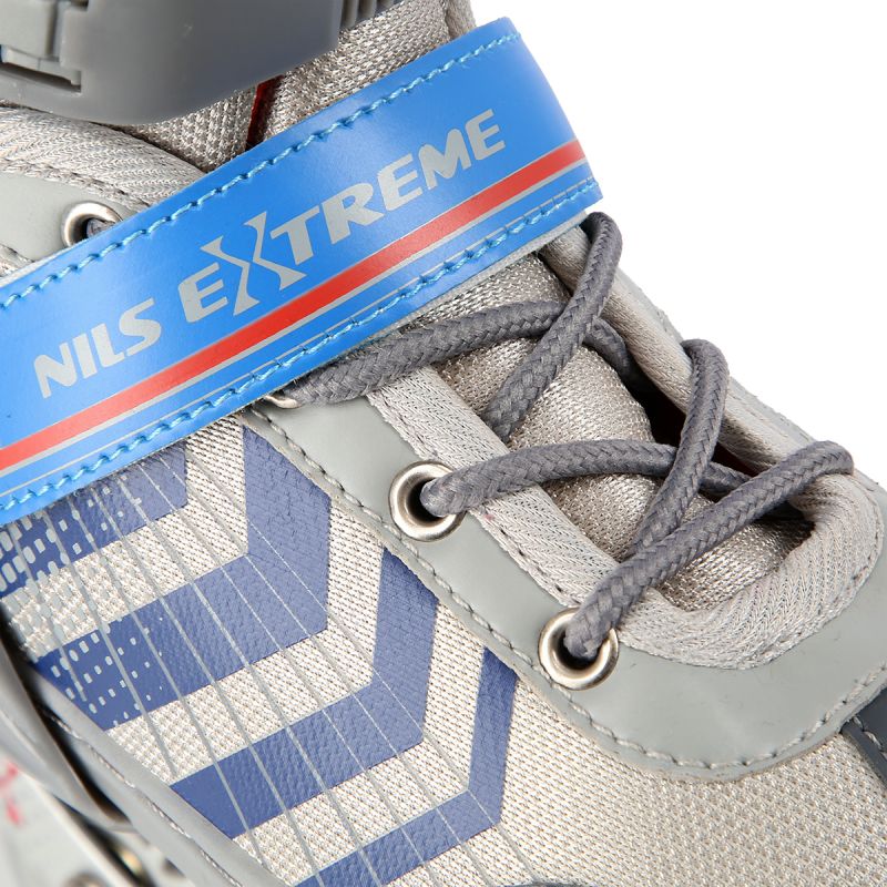 NH18192 4in1 GREY-BLUE SIZE S(29-33) ROLLER SKATES WITH HOCKEY SLEEVE NILS EXTREME kék görkorcsolya