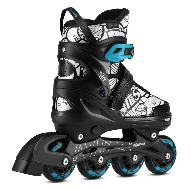 NH10907 4in1 ROLLER SKATES WITH EXTENDED HOCKEY BLADES TINTY GREEN SIZE M (35-38) NILS EXTREME zöld utcai cipő