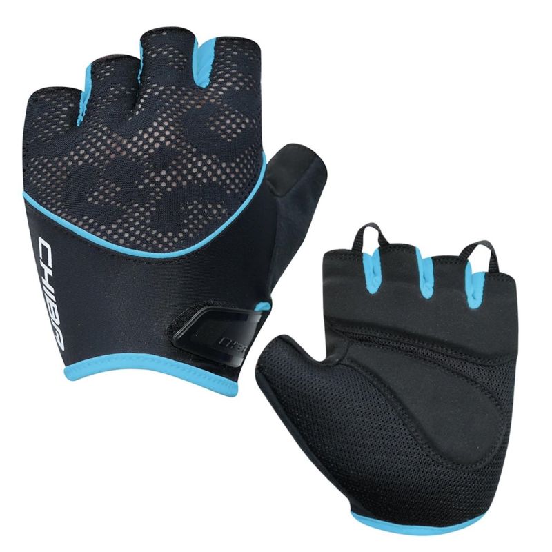 CHIBA LADY GEL Cycling Gloves Black-Turquoise türkiz kerékpáros kesztyű SI3019221CT-2