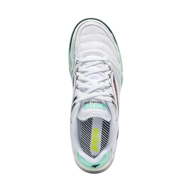 Joma Dribling Indoor 2632 white and turquoise DRIS2632IN football boots türkiz teremcipő