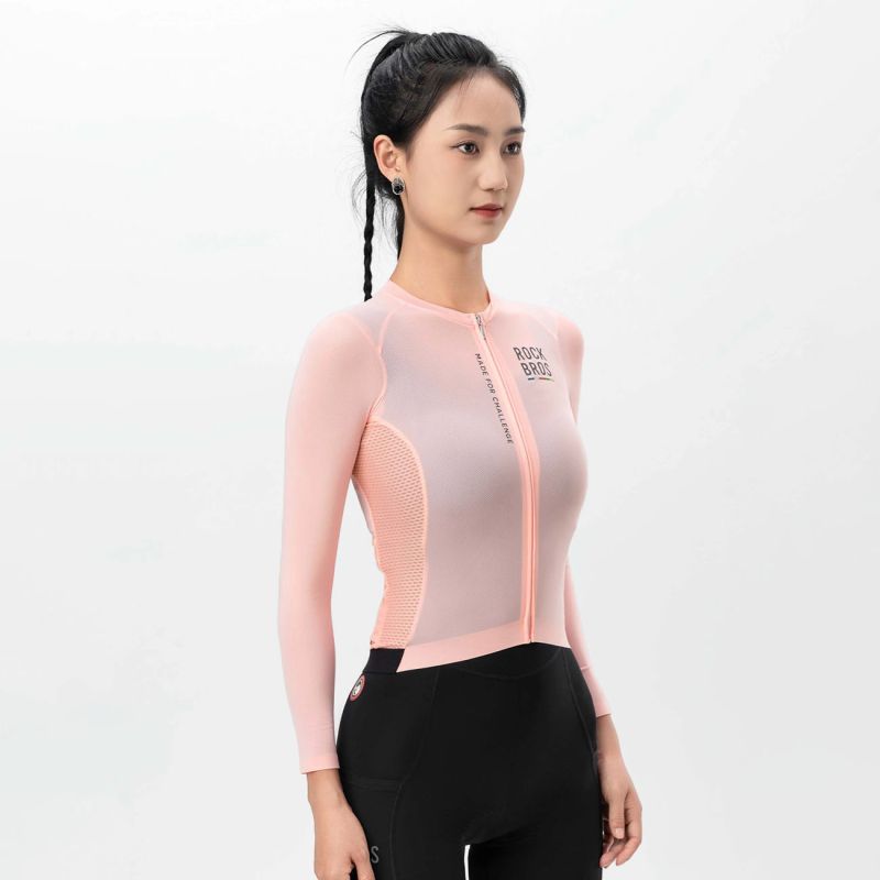 Rockbros 15110012011 ROAD TO SKY women's cycling jersey long sleeve M - pink m \ różowy póló
