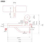 HMS Lts25 Training Seat With Thigh Lock Lat Seat póló 17-62-204