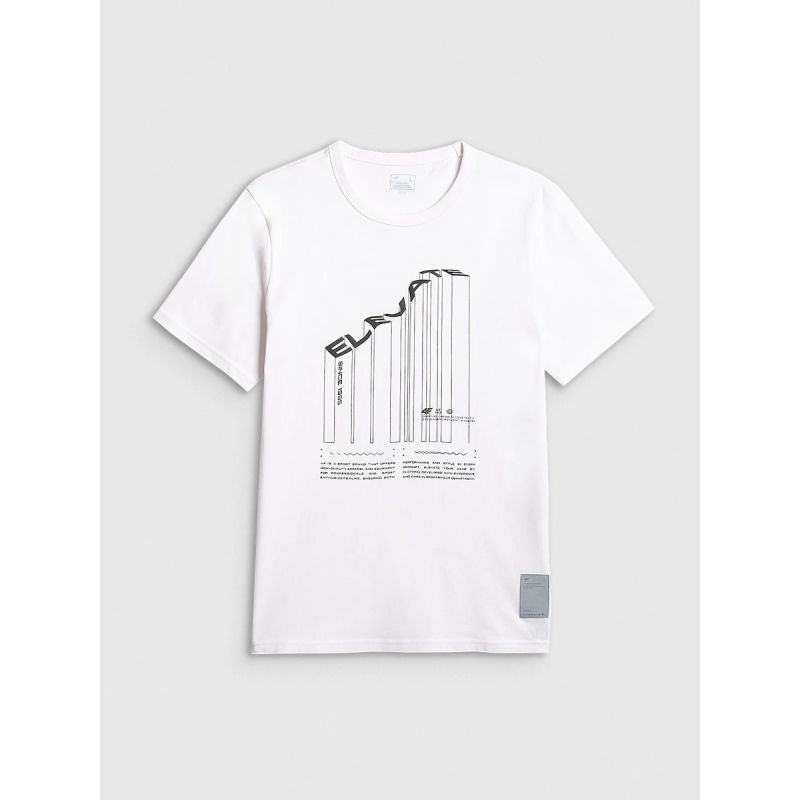 Men's regular printed T-shirt 4F 4FRAW25TTSHM3845-10S póló