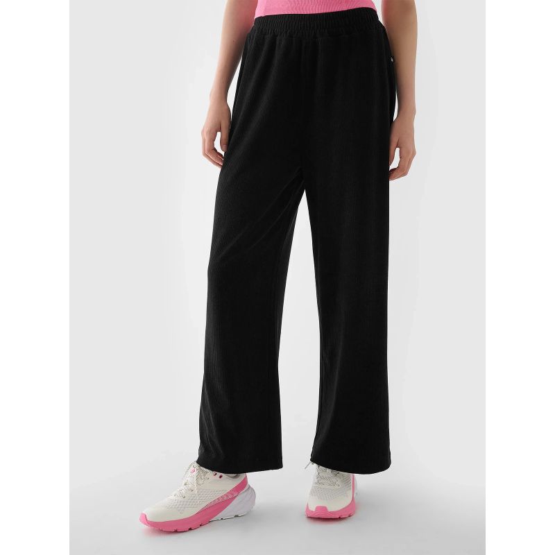 4f Women's 4FRAW24TTROF1352-20S Velour Wide Leg Sweatpants Ruházat