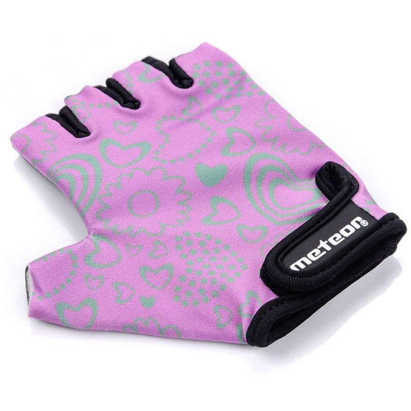 Meteor Flower Jr Cycling Gloves lila gyerek kesztyű 23374
