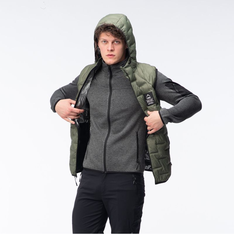 Elbrus quilted vest Huel Vest Primaloft zöld vests