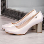 Inny Sergio Leone W beige pearl heel pumps bézs utcai cipő SK193B