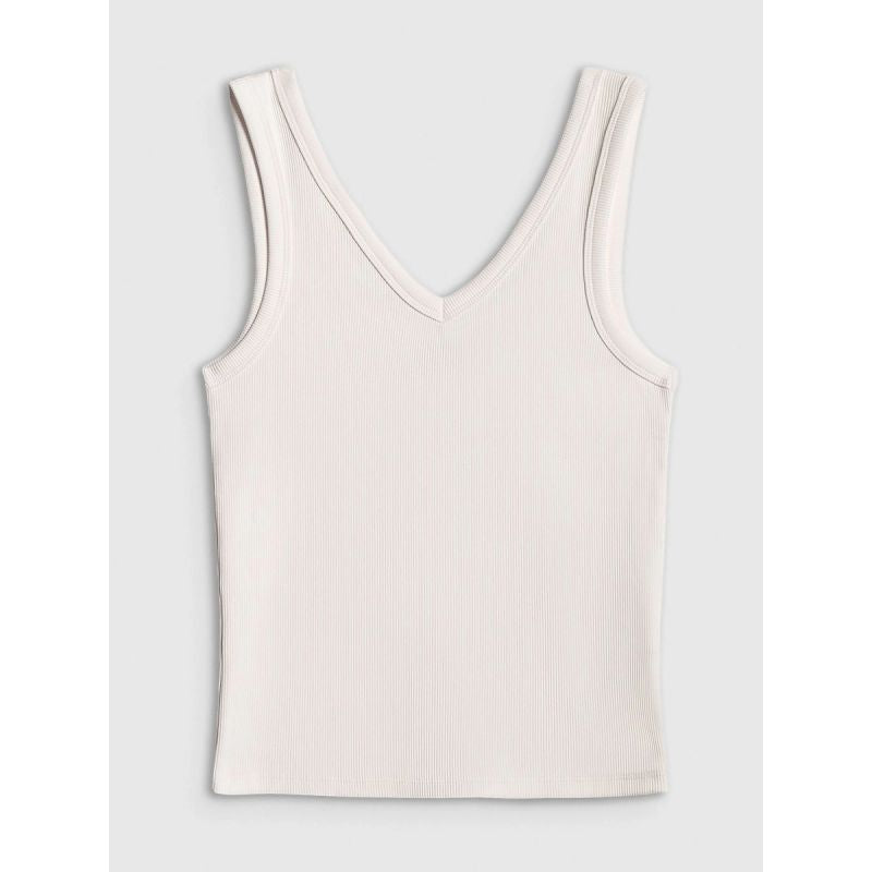 Women's slim ribbed knit top 4F