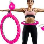 Enero Hula Hop With Massager, Weights And Counter Fuchsia Fit training equipment