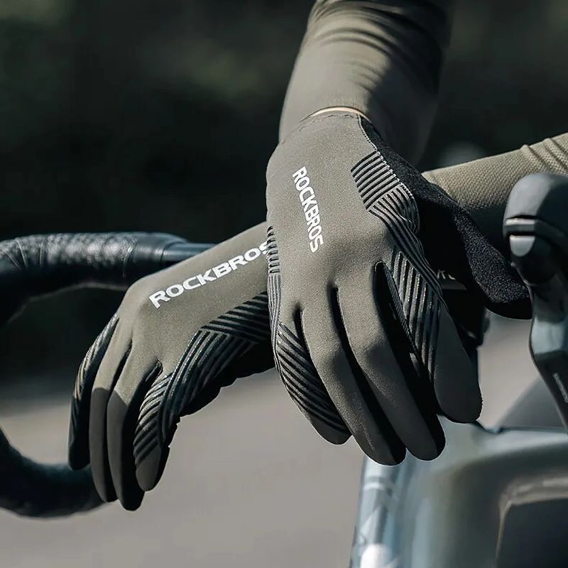 Rockbros 16110006003 shock-absorbing cycling gloves size - green and black fekete kesztyű