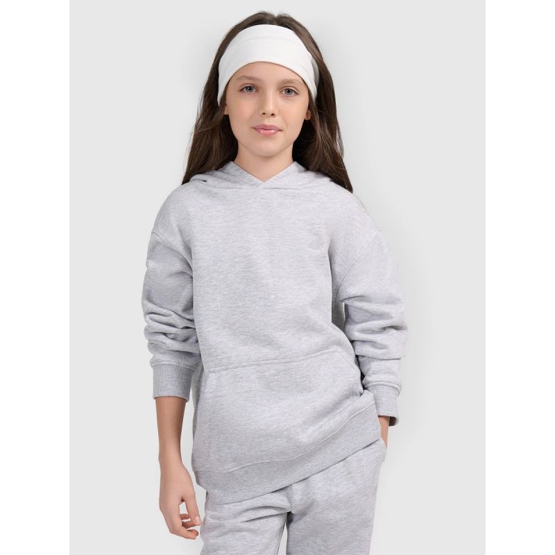 Girls' sweatshirt with hood, open, 4F 4FJWMM00TSWSF1862-25M kapucnis pulóver