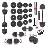 HMS 6-in-1 weight set (barbell, dumbbells and kettlebell) 40kg edzőfelszerelés 17-57-070