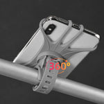 Rockbros LF436 Handlebar Clamp Phone Holder - Gray szary phones and accessories