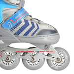 NH18192 4in1 GREY-BLUE SIZE S(29-33) ROLLER SKATES WITH HOCKEY SLEEVE NILS EXTREME kék görkorcsolya