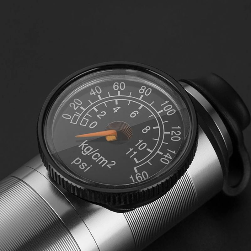 Rockbros HQ-67A-L03 Bicycle Pump with Pressure Gauge - Silver szürke pumps