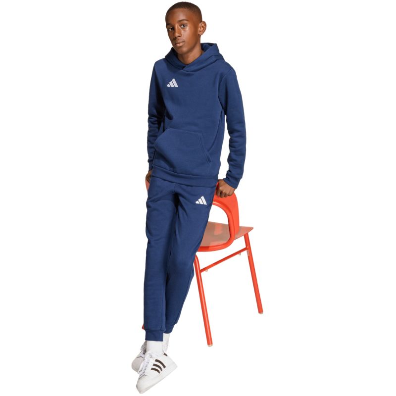 Adidas Entrada 26 Hoody Kids’ Sweatshirt Navy sötétkék gyerek kapucnis pulóver JZ6567