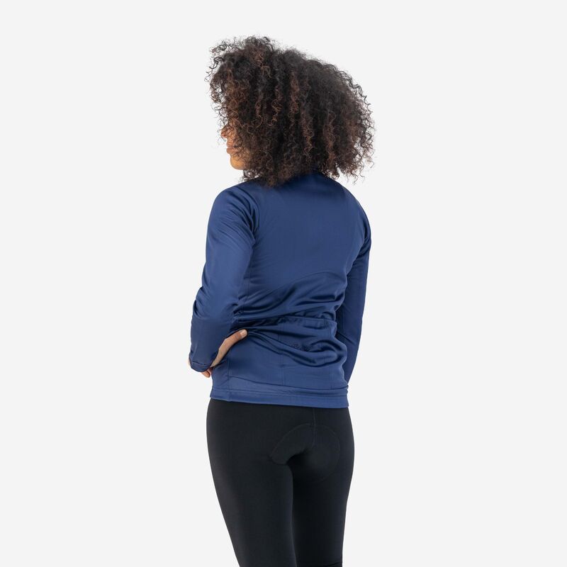 Rogelli CORE women's long-sleeved t-shirt navy 2XL kék kerékpáros ruha SIROG351880.2XL