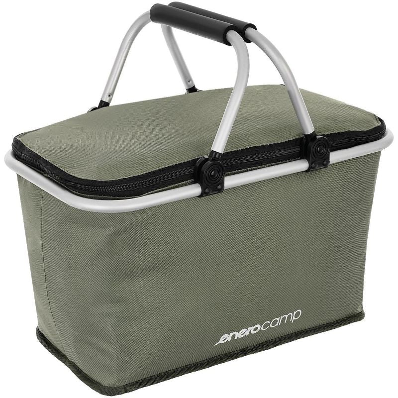 Enero Foldable Thermal Tourist Basket 24l Green Camp zöld tourist equipment, picnic baskets