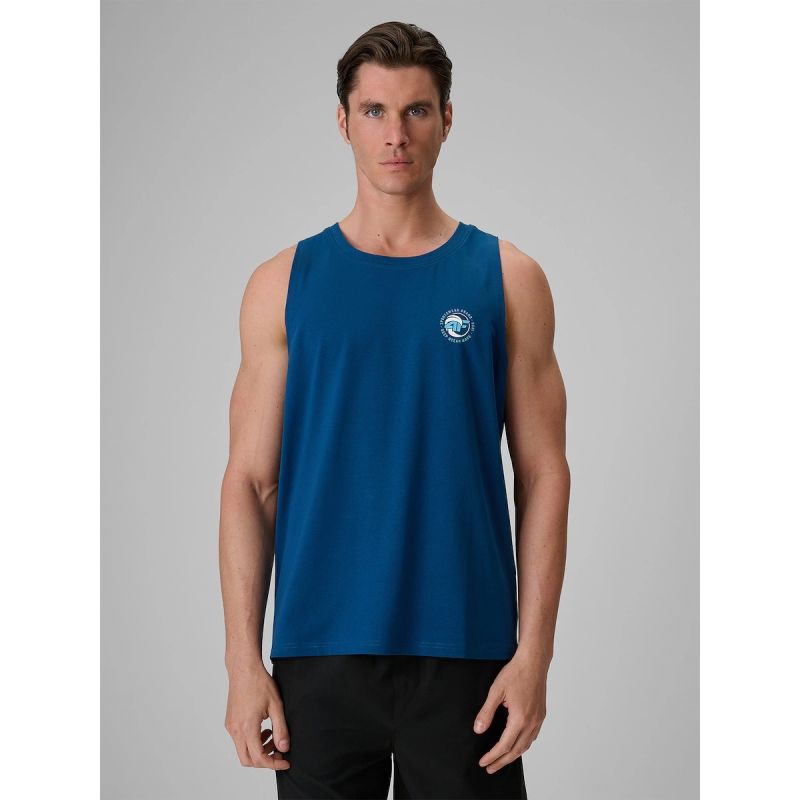 4F Men's regular sleeveless T-shirt with print póló
