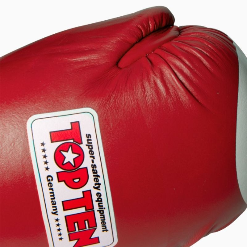 TOP TEN RTT-WAKO Boxing Gloves 10 oz (WAKO APPROVED) czerwony kesztyű