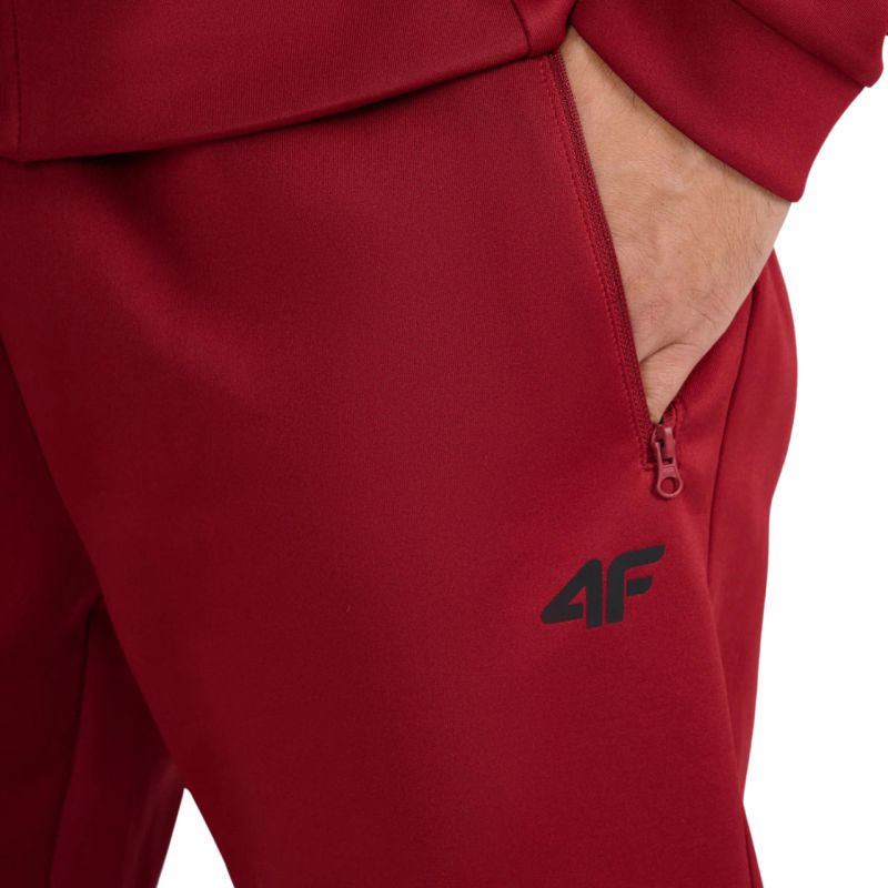 4f Men's trousers FNK M0936 dark red 4FWAW25TFTRM0936 61S Ruházat